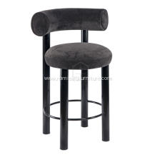 New fashion black minimalist style armless bar chair